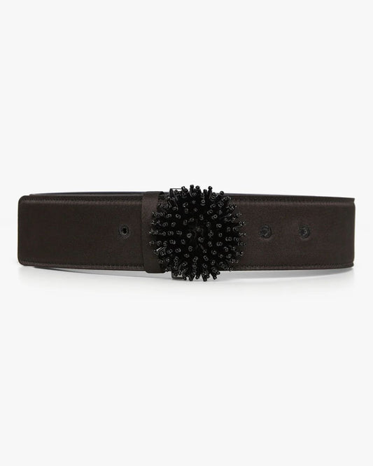 Jasper Conran "Ingrid" Wool Silk Belt in Black