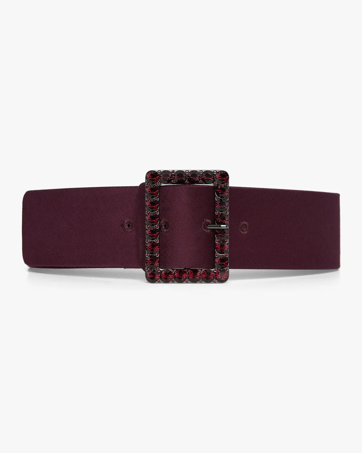 Jasper Conran "Iliana" Wool Silk Jewelled Belt in Berry