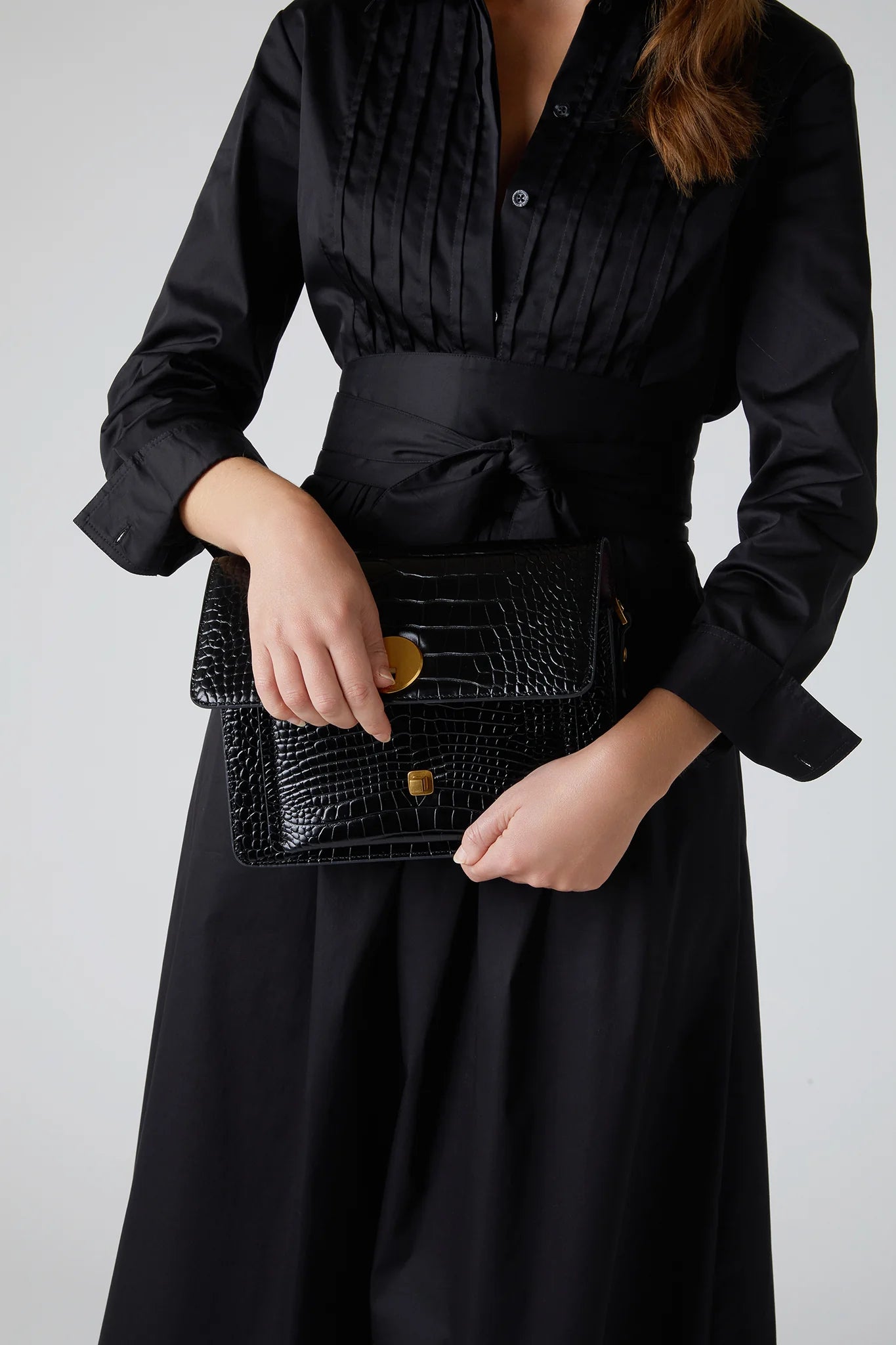 Jasper Conran Celia Croc East West Multi Strap Bag
