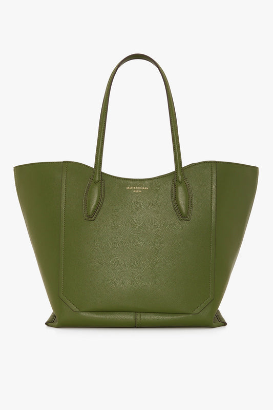 Jasper Conran "Bryn" Leather Tote Bag in Green