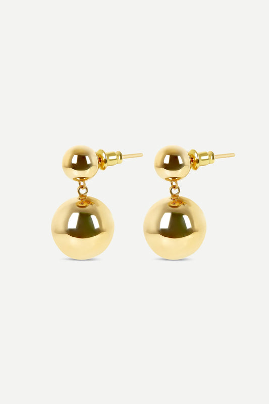 Jasper Conran "Gwendolyn" Short Ball Earrings in Gold