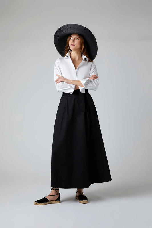 Jasper Conran "Fran" Button Through Cotton Shirt in White