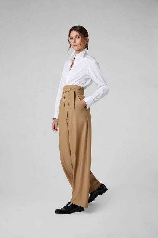 Jasper Conran "Georgia" Wide Leg Trousers in Camel