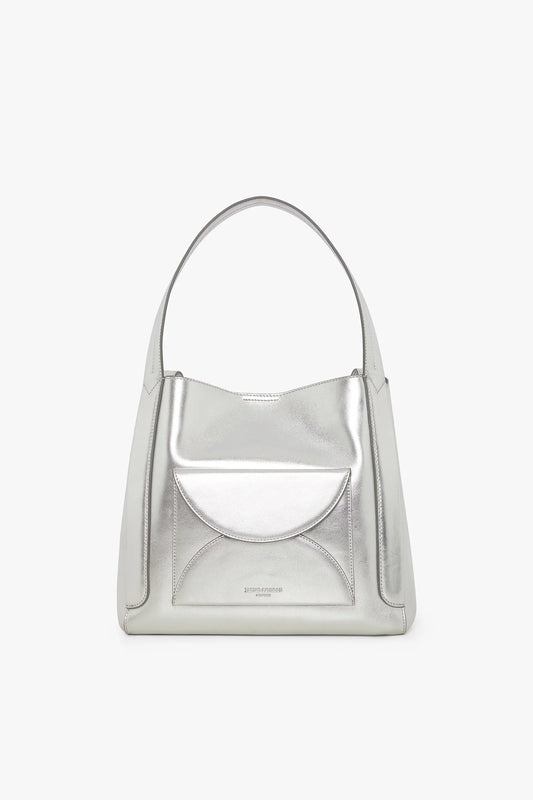 Jasper Conran "Darcey" Leather Hobo Bag in Silver
