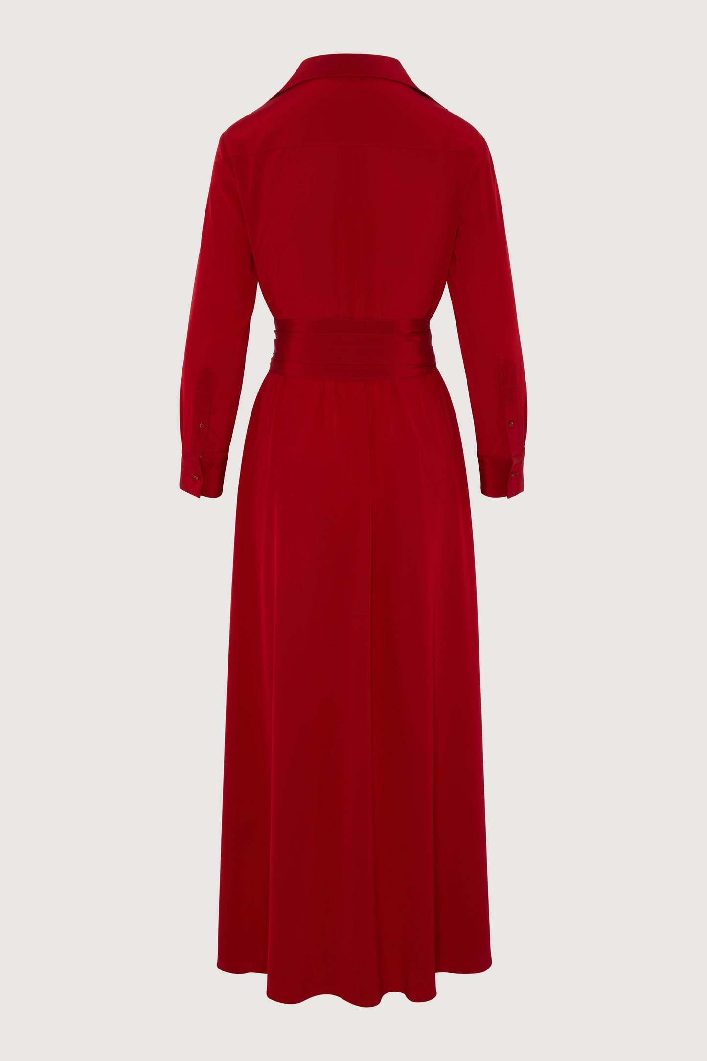 Jasper Conran "Celia" Maxi Silk Wrap Dress in Red
