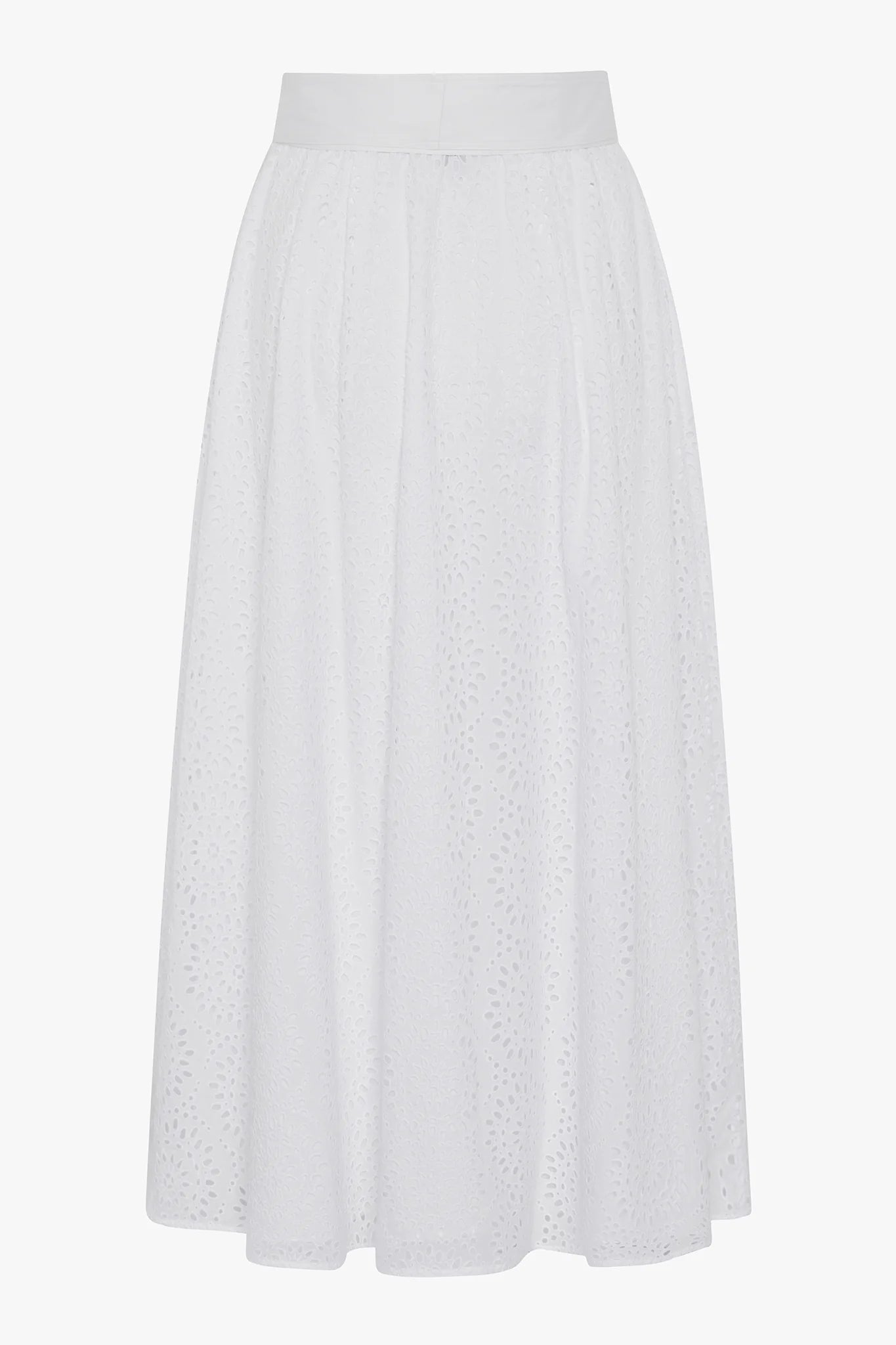 Jasper Conran "Felicia" Broderie Maxi Skirt in White