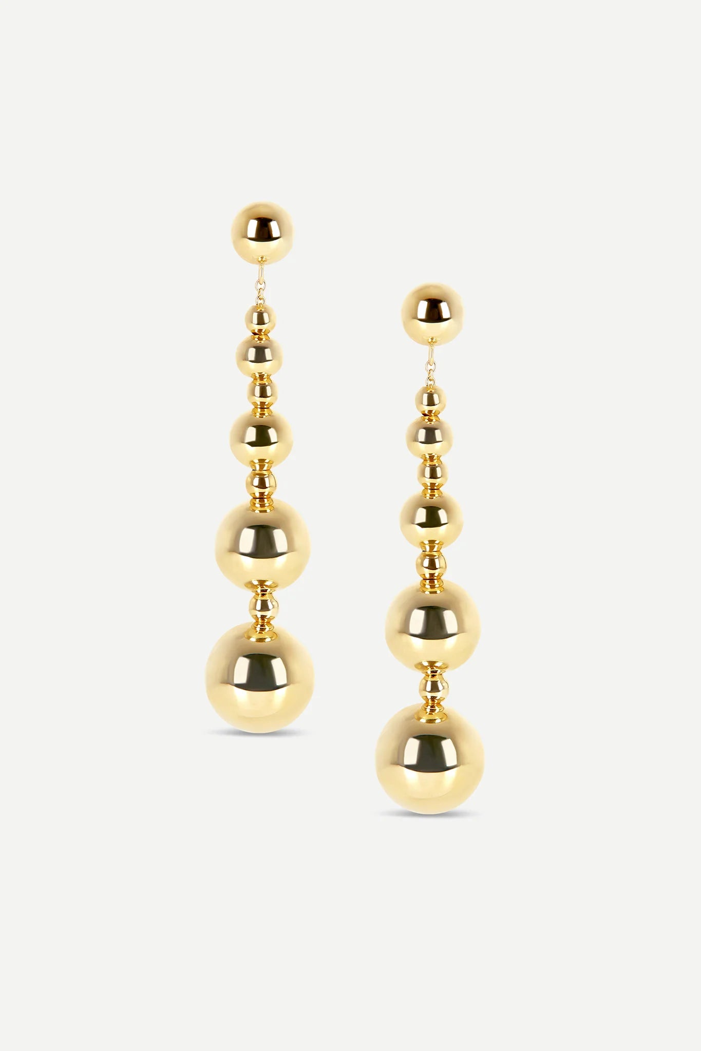 Jasper Conran "Gwendolyn" Long Ball Earrings in Gold