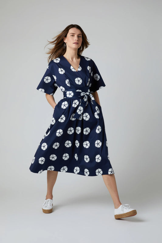 Jasper Conran "Betsy" Kimono Dress in Navy