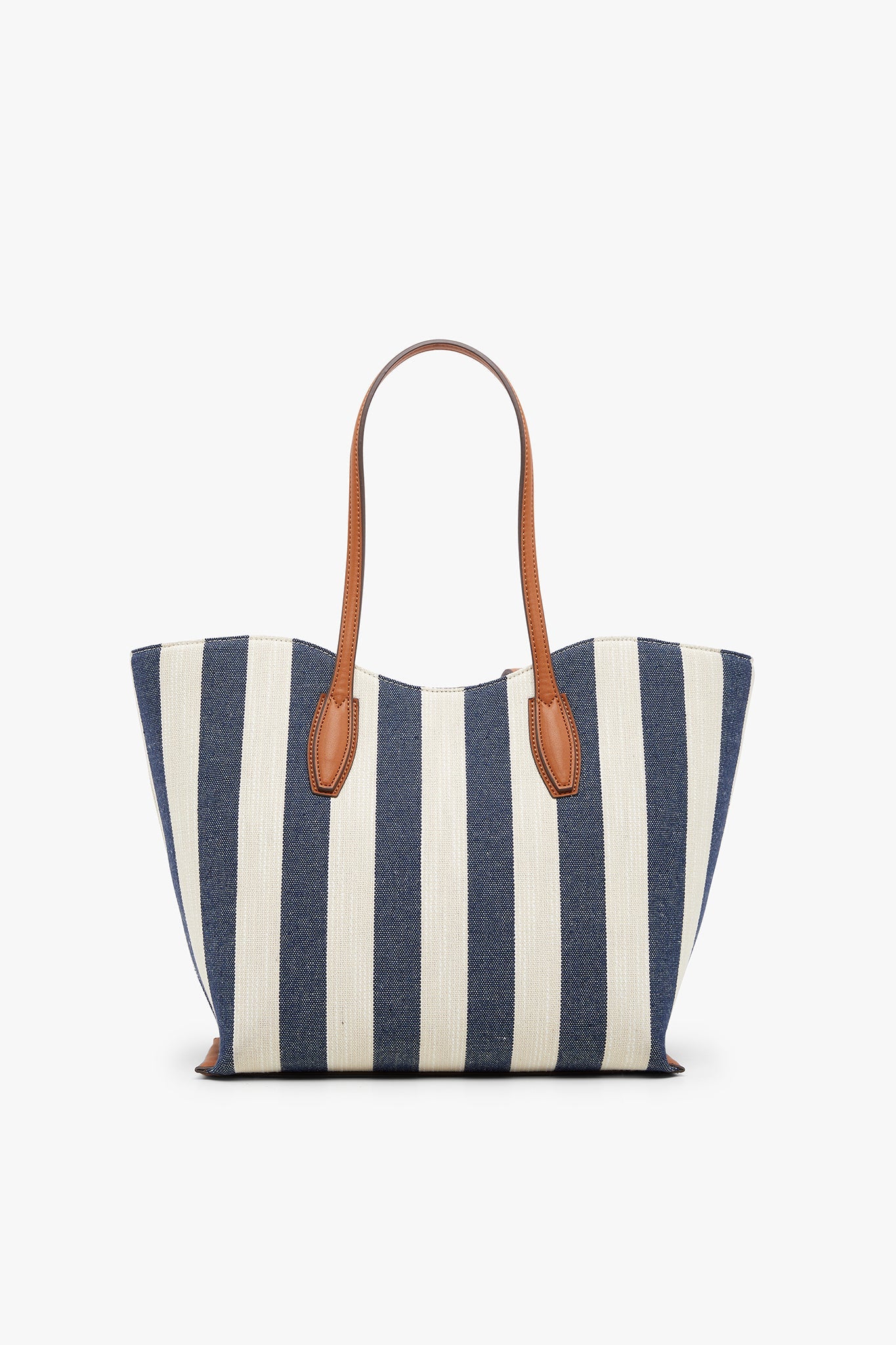 Jasper Conran "Bryn" Large Stripe Canvas Tote Striped in Navy