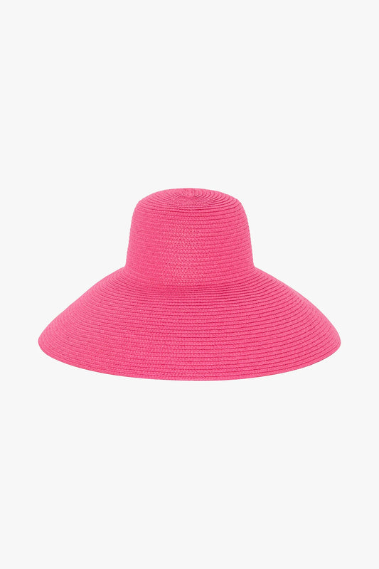 Jasper Conran "Filippa" Wide Brim Straw Hat in Pink