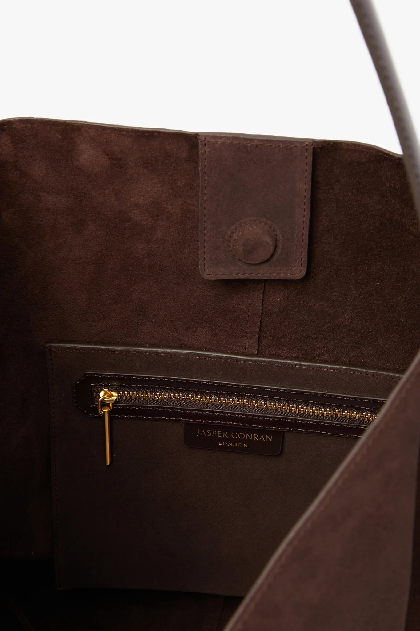 Jasper Conran "Gigi" Suede Leather Hobo Bag in Chocolate