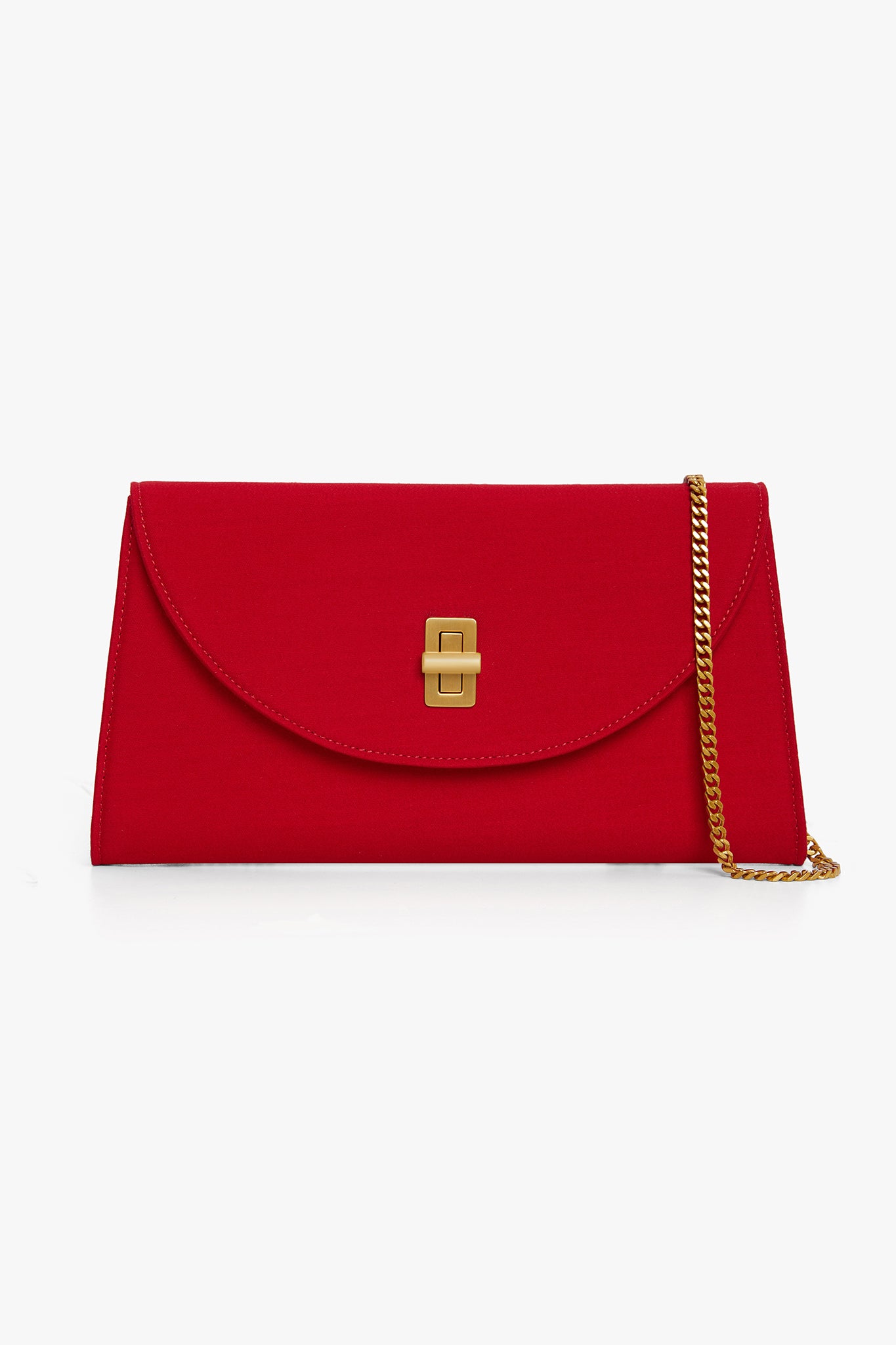 Jasper Conran "Gigi" Wool Silk Clutch Bag in Red