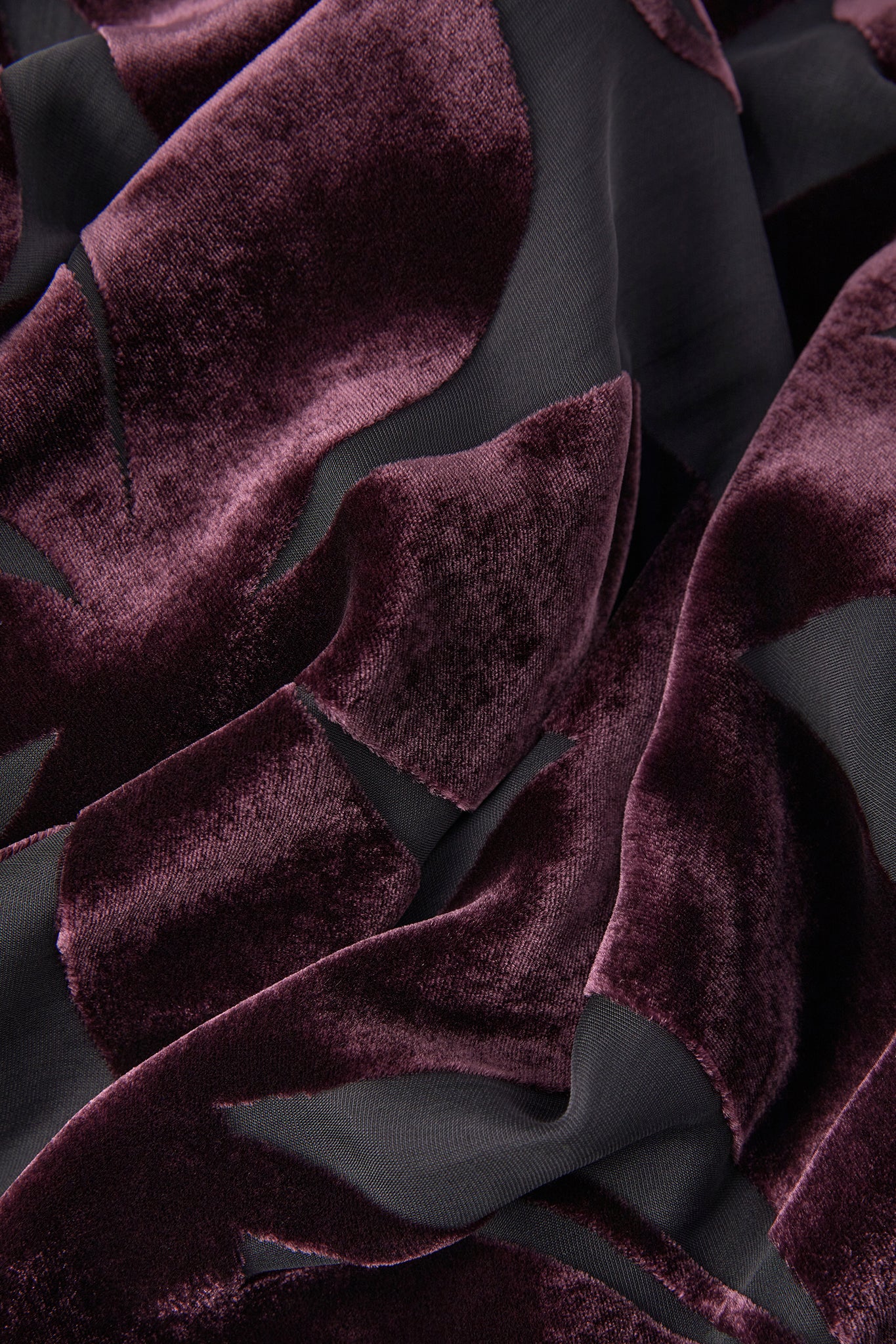 Jasper Conran "Idalia" Velvet Burn Out Shirt in Berry Floral