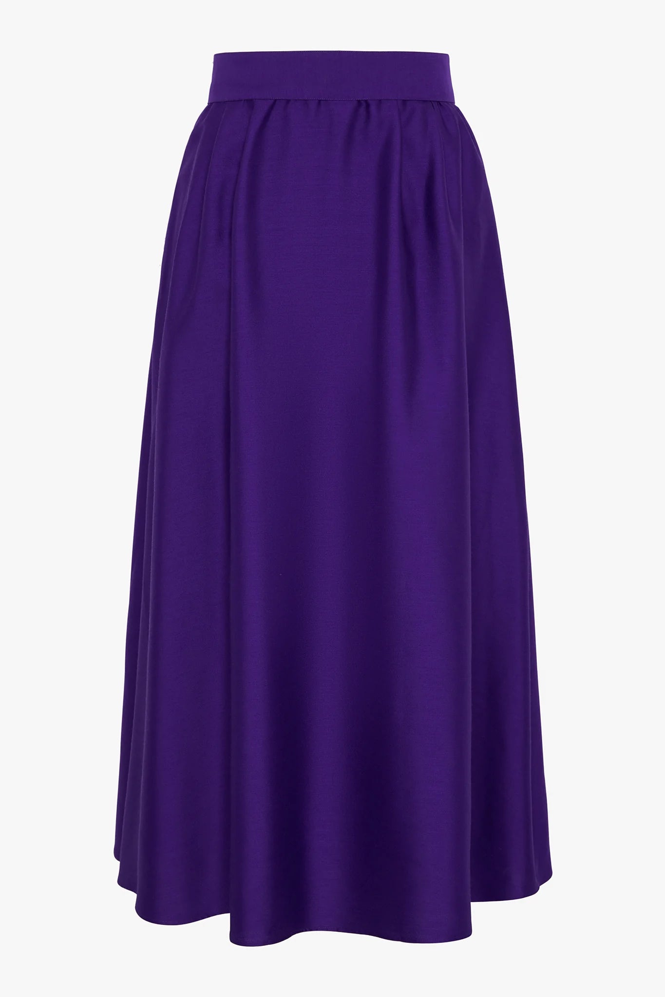 Jasper Conran "Gwen" Wool Silk Skirt in Violet