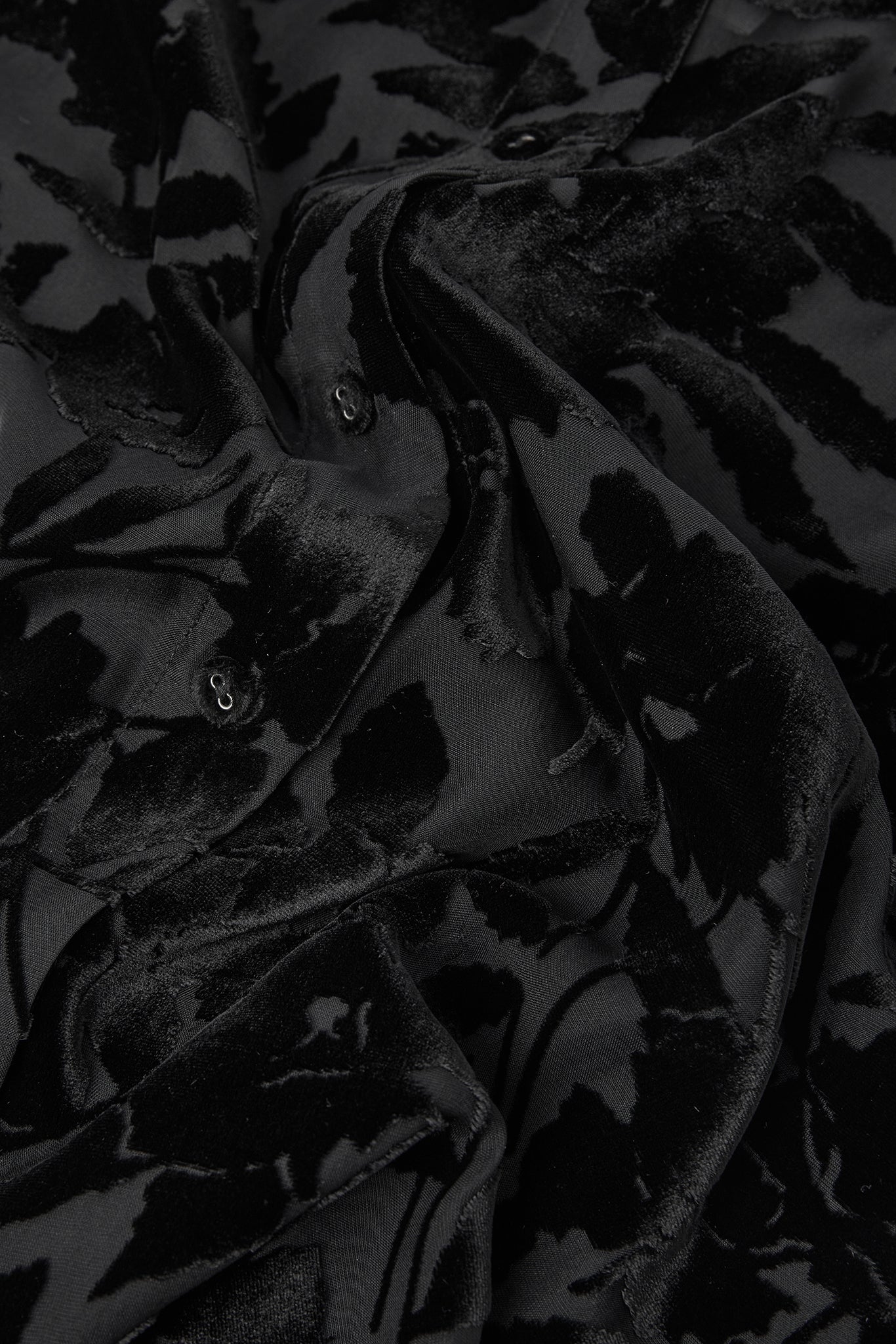 Jasper Conran "Idalia" Velvet Burn Out Shirt in Black Floral