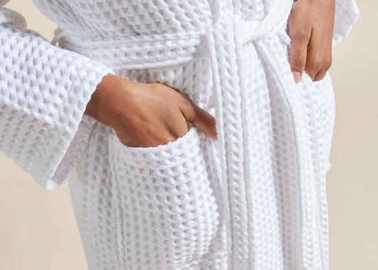 Christy "Waffle" Bathrobe in White