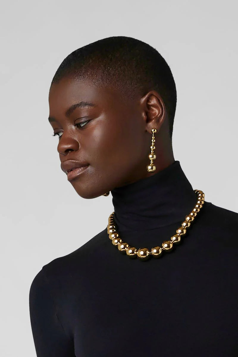 Jasper Conran "Gwendolyn" Ball Necklace in Gold