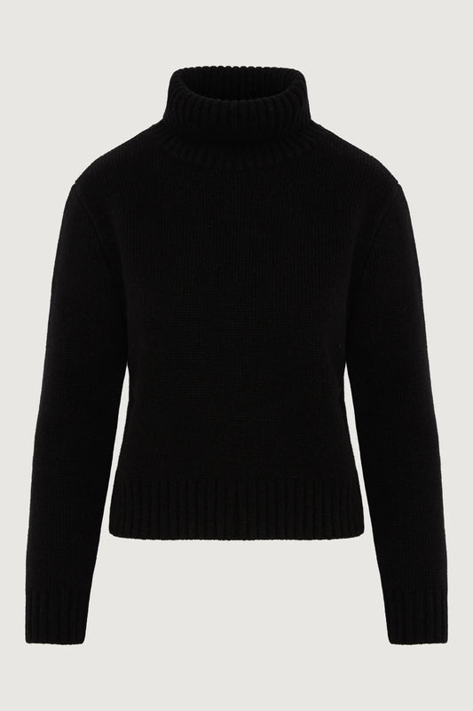 Jasper Conran "Gemma" Chunky Roll Neck in Black
