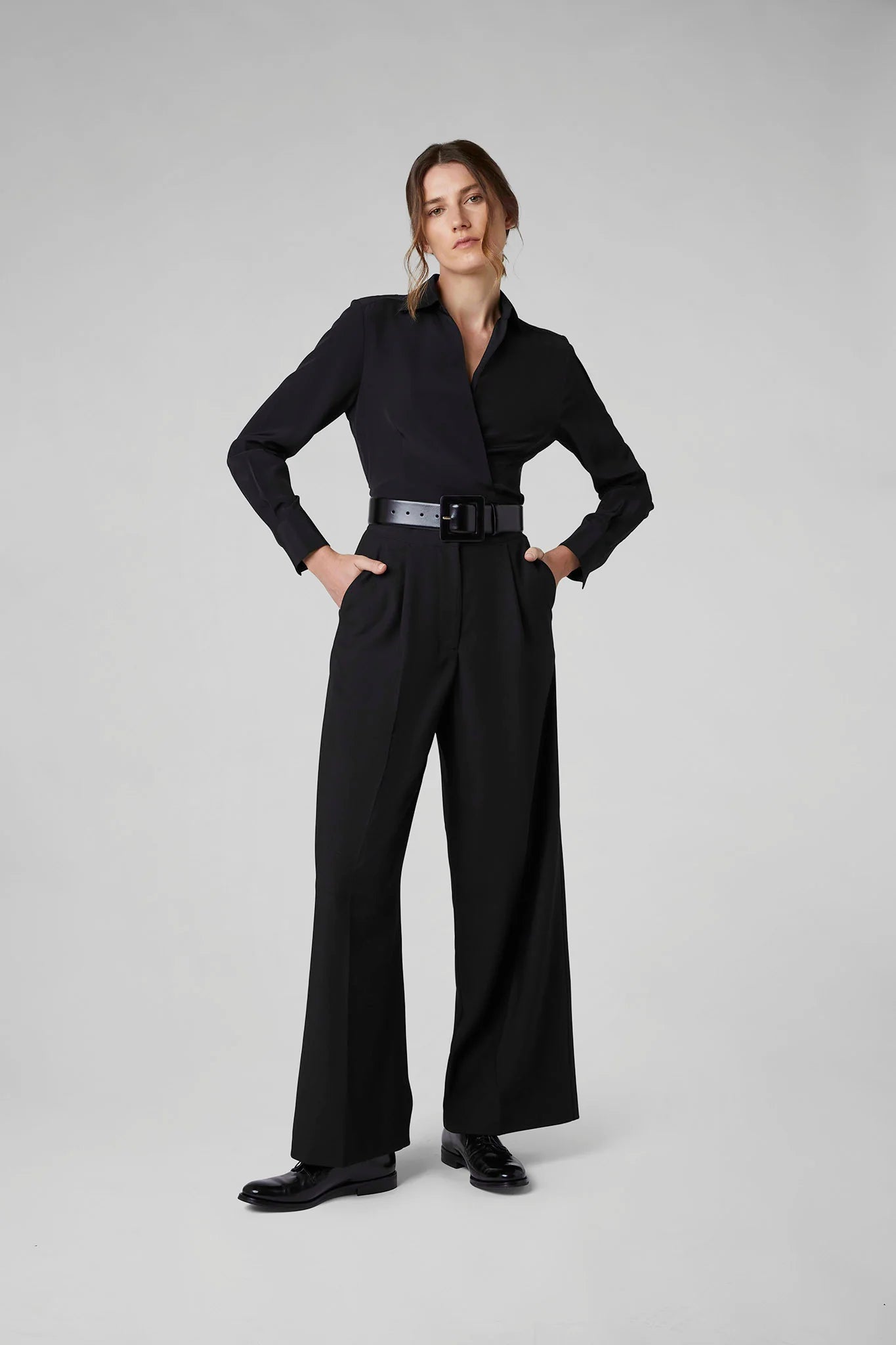 Jasper Conran "Georgia" Wide Leg Trouser in Black