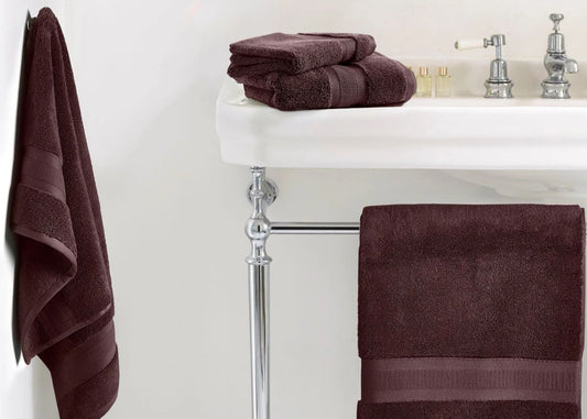 Jasper Conran "Zero Twist Cotton" Bath Towels Collection in Chocolate