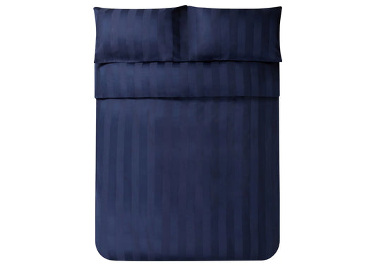 JC "Satin Stripe" 500 Thread Count Duvet Cover in Navy