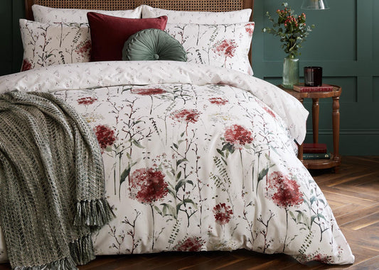 Laura Ashley "Pallington Bloom" Duvet Cover Set in Ruby