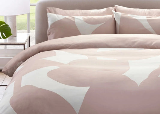 Jasper Conran "Floral Leaf Print" Duvet Cover Set in Pink