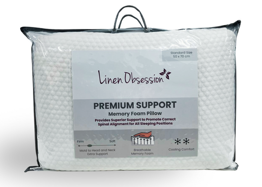 Linen Obsession "Premium Support" Memory Foam Pillow 50 x 70 cm