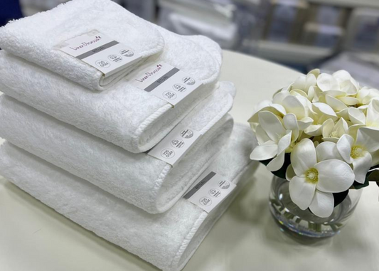 Linen Obsession "Ritual" Bath Towels Collection in White
