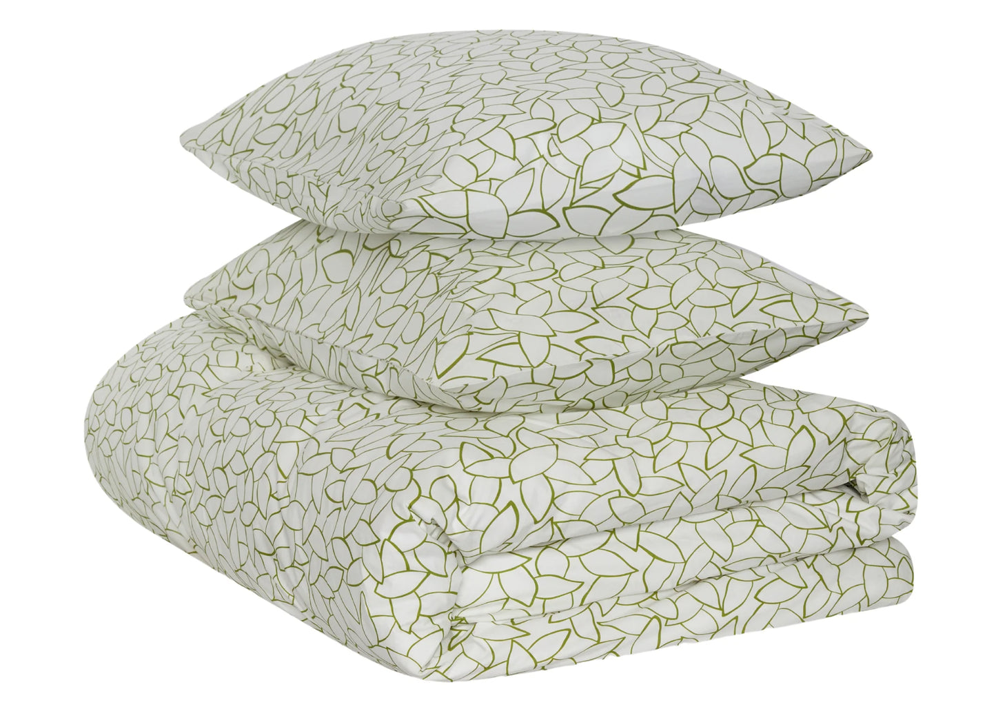 Jasper Conran "Mini Leaves" Duvet Cover Set in Spinach (Green)