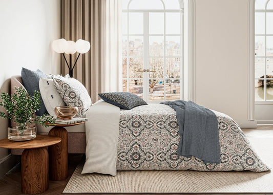 Bedeck of Belfast "Nena" Duvet Cover Set in Denim