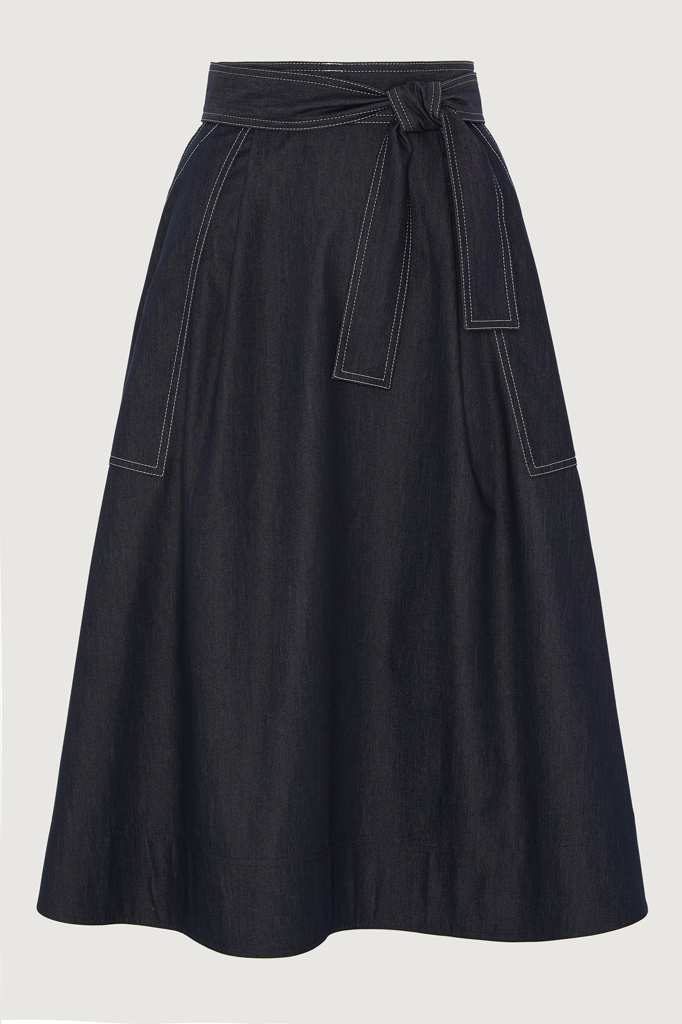 Jasper Conran "Faye" Full Skirt in Denim