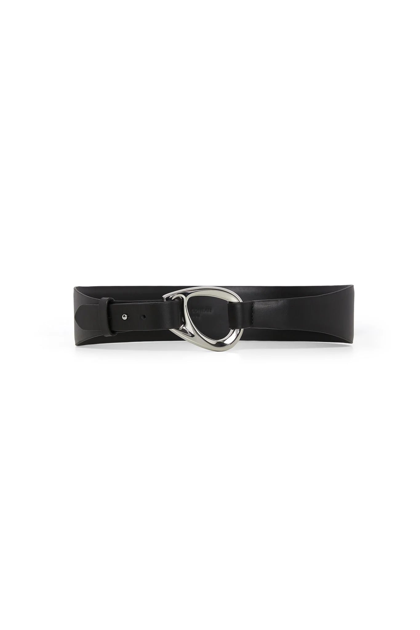 Jasper Conran "Bee" Leather Belt in Black & Silver