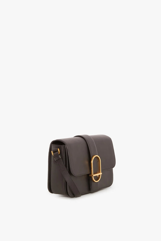 Jasper Conran "Beatrix" Flap Over Leather Cross Body in Black