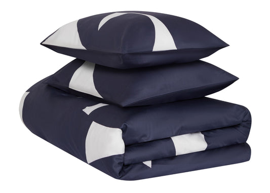 Jasper Conran "Graphic Print" 300TC Duvet Cover Set in Mid Blue