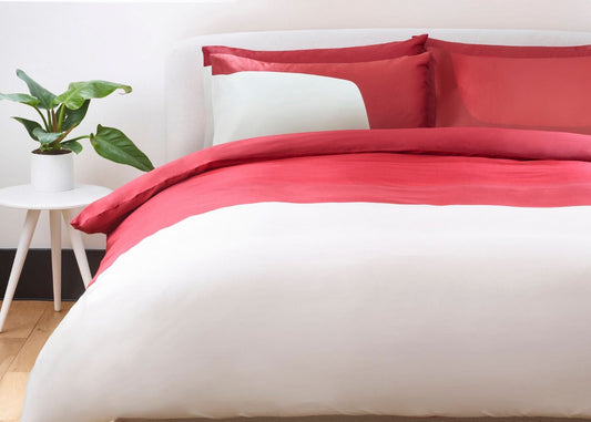 Jasper Conran "Colour Block" Duvet Cover Set in Red