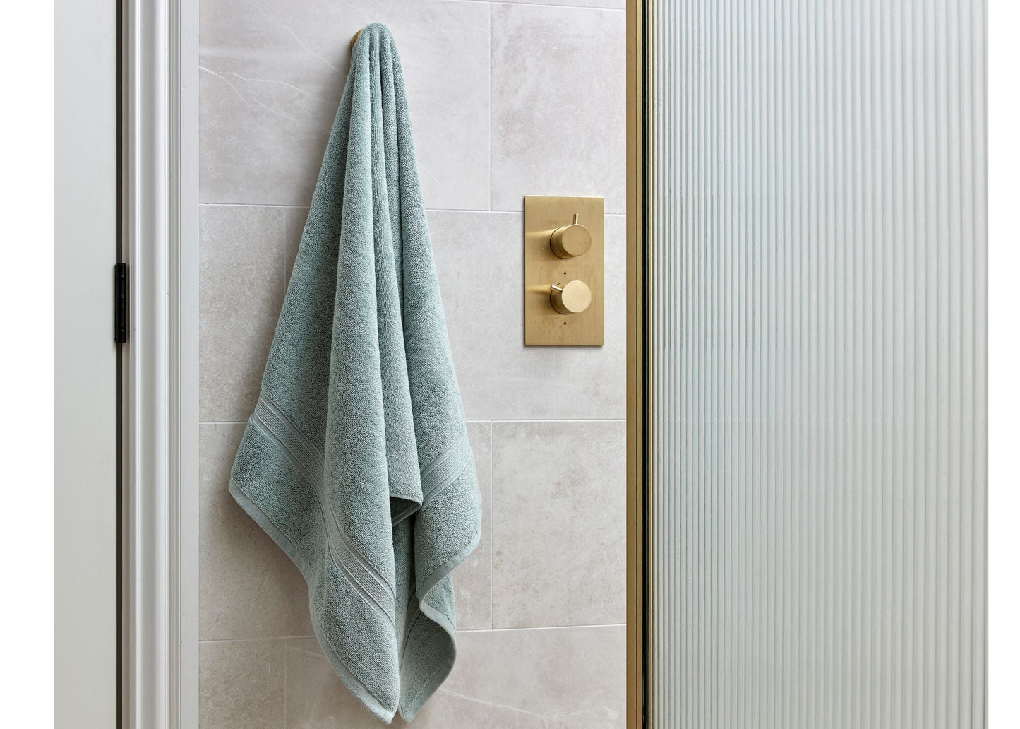Christy "Serene" Bath Towel Set of 3 in Duck Egg
