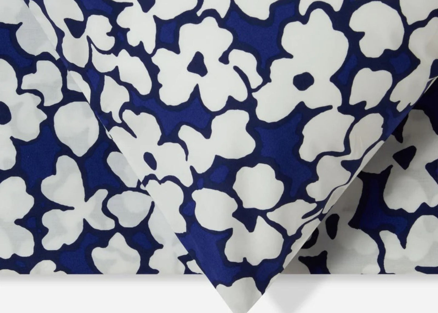 JC "Abstract Floral Print" Duvet Cover Set in Blue