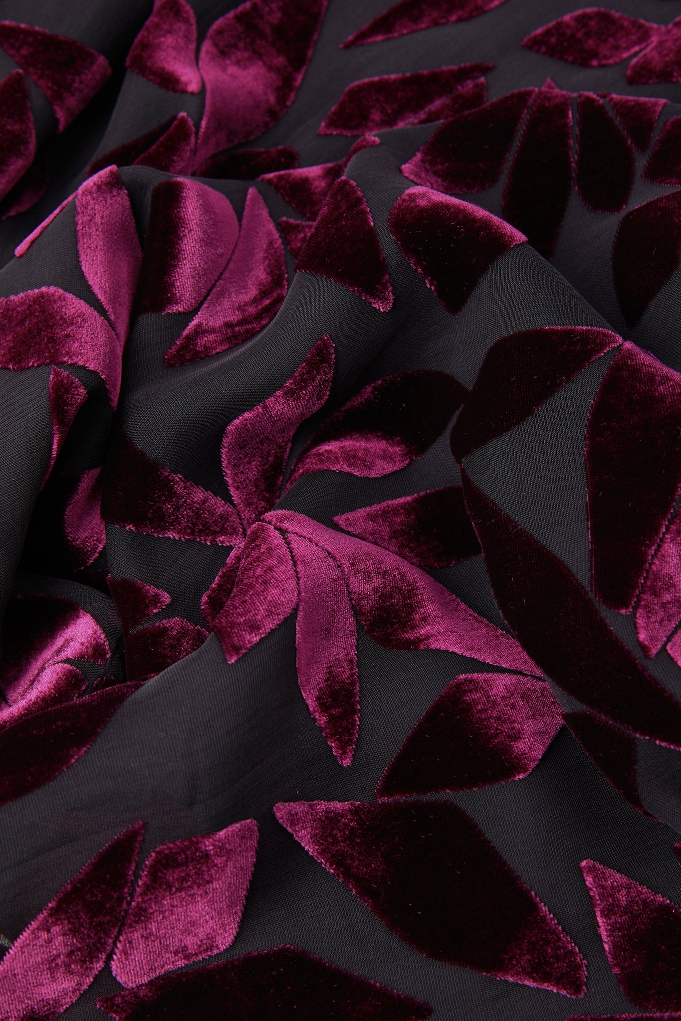 Jasper Conran "Idalia" Velvet Burn Out Skirt in Cerise Geo Pink