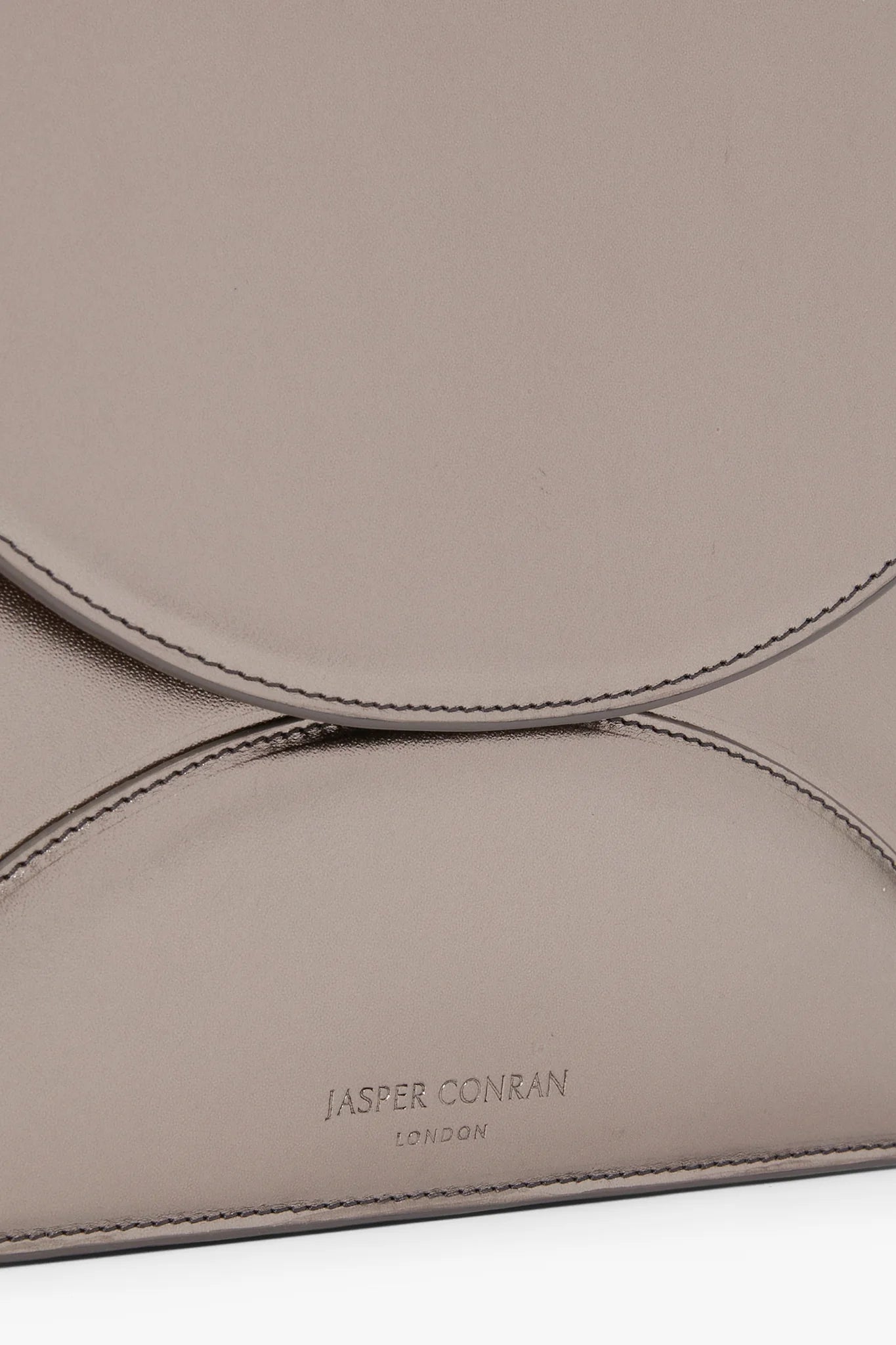 Jasper Conran "Gabriella" Leather Clutch Bag in Silver