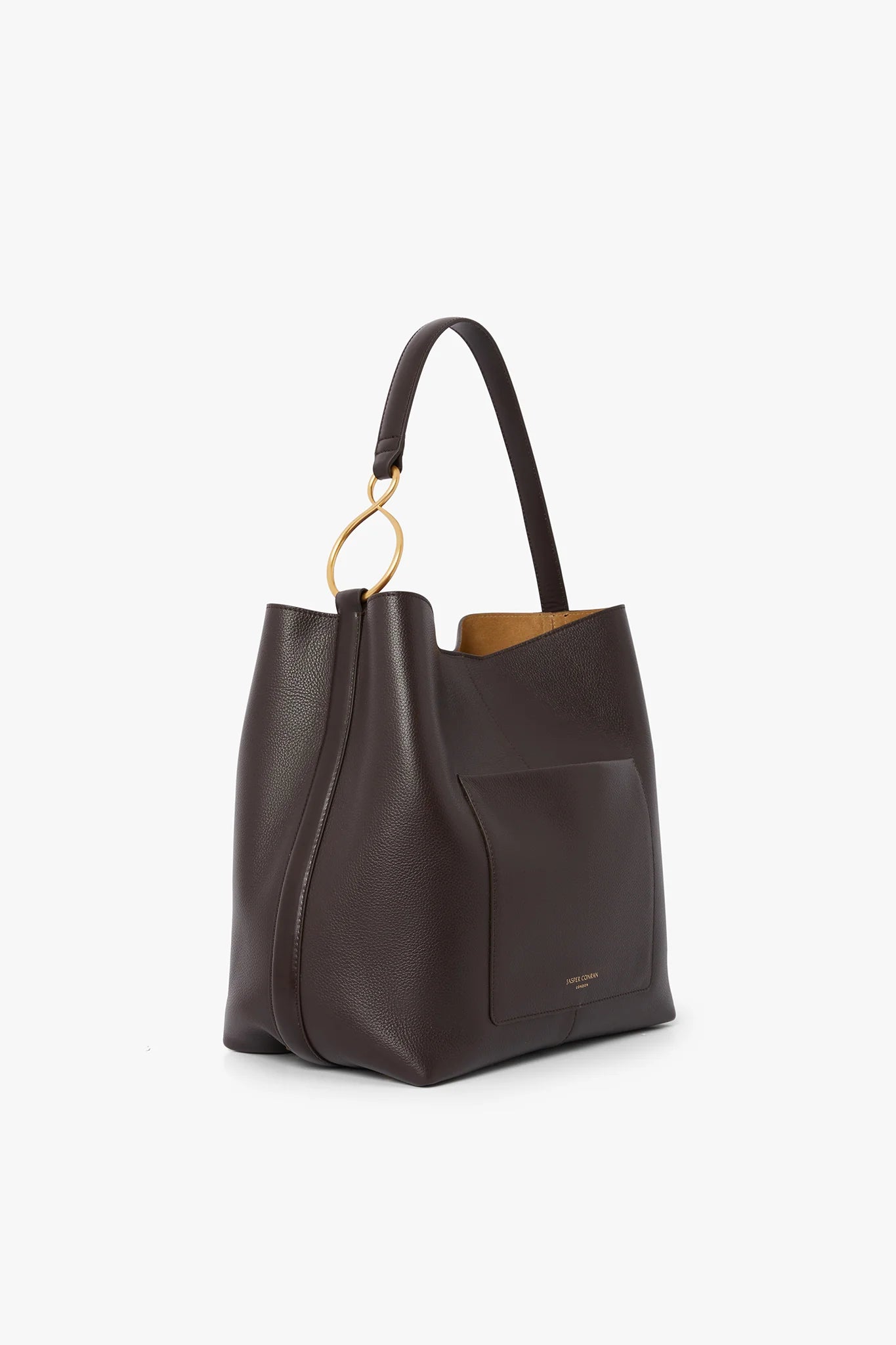 Jasper Conran "Gigi" Leather Hobo Bag in Chocolate