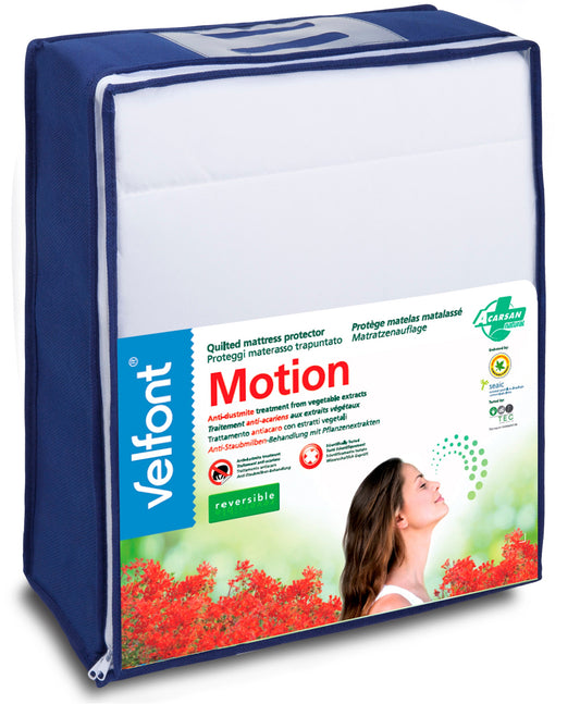 Velfont "Motion Reversible" Quilted Mattress Protector in White