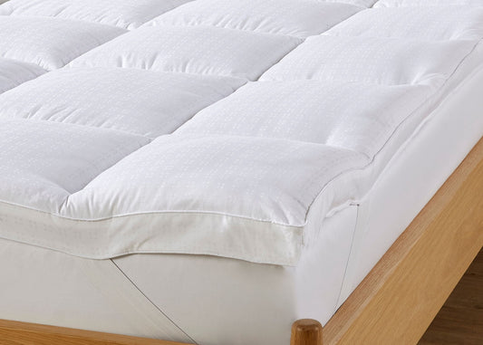 Christy "Sateen Touch" Anti Allergy Luxury Mattress Topper in White