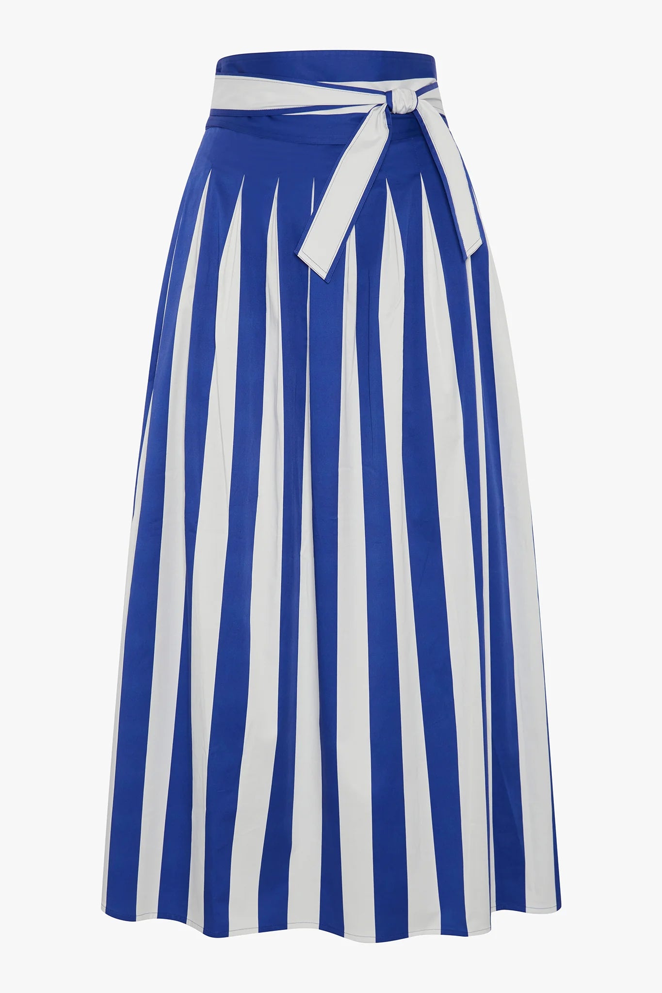 Jasper Conran "Hope" Striped Skirt Cotton in Blue