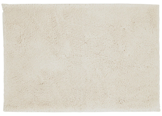 Christy "Deep Pile Rubber Back Tufted Bath Rug" Cream (Parchment)