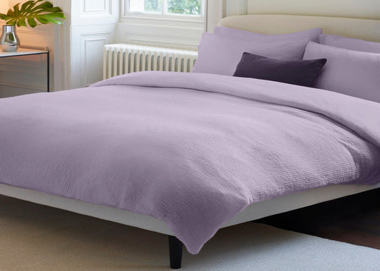 Jasper Conran "Double Weave" Duvet Cover Set in Lavender Grey