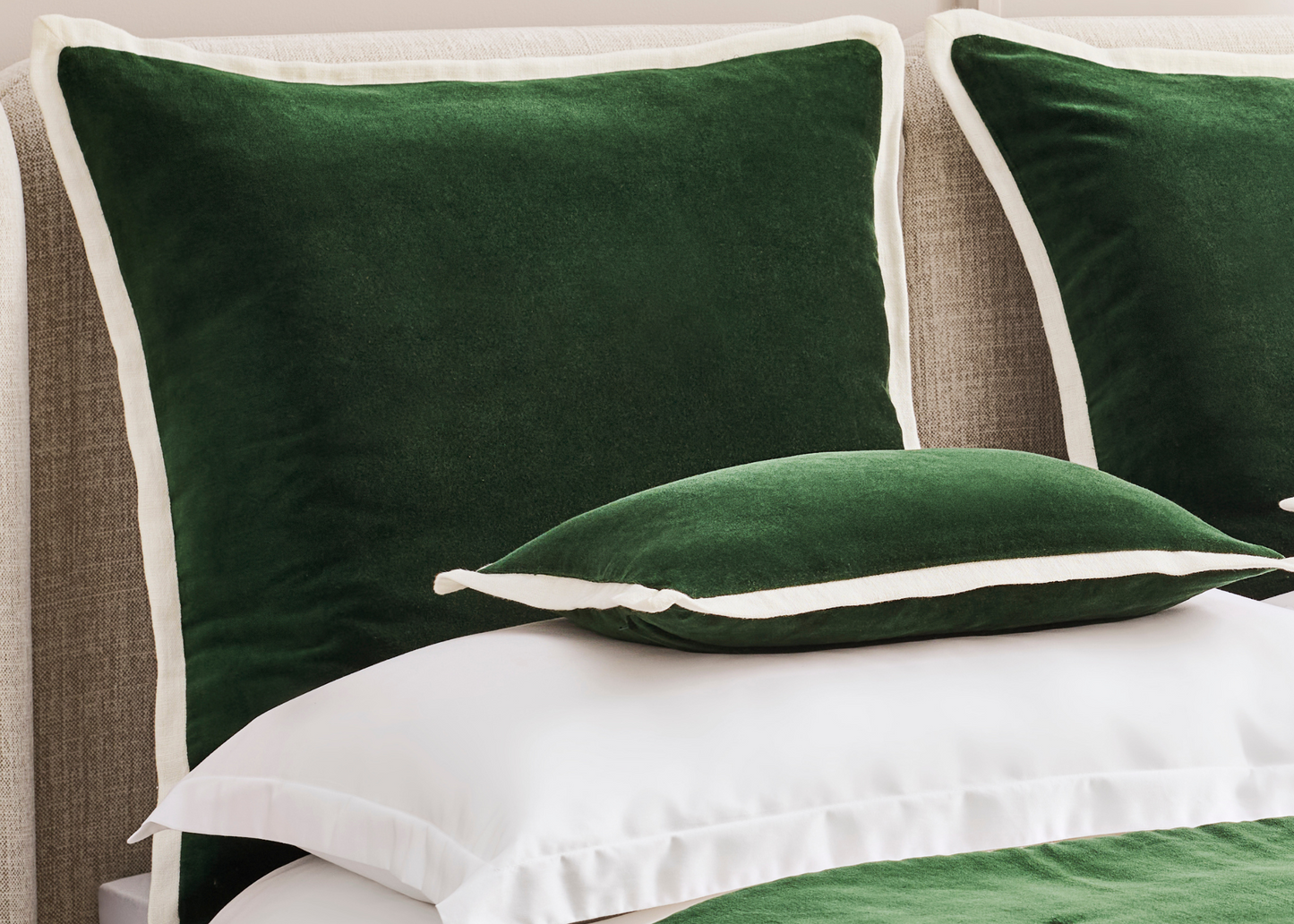 Christy "Eltham" Decorative Filled Cushion in Forest Green