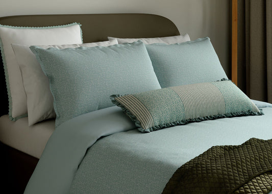 Bedeck of Belfast "Emmy" Duvet Cover and Oxford Pillowcase in Duck Egg