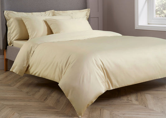 Christy "400 TC Sateen" Plain Dyed Sheets in Colour Soft Gold