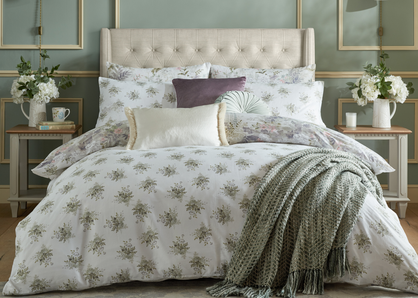 Laura Ashley "Linlithgow" Duvet Cover Set in Pale Lavender
